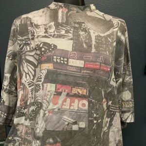 Jaded London Mixed Print Tshirt